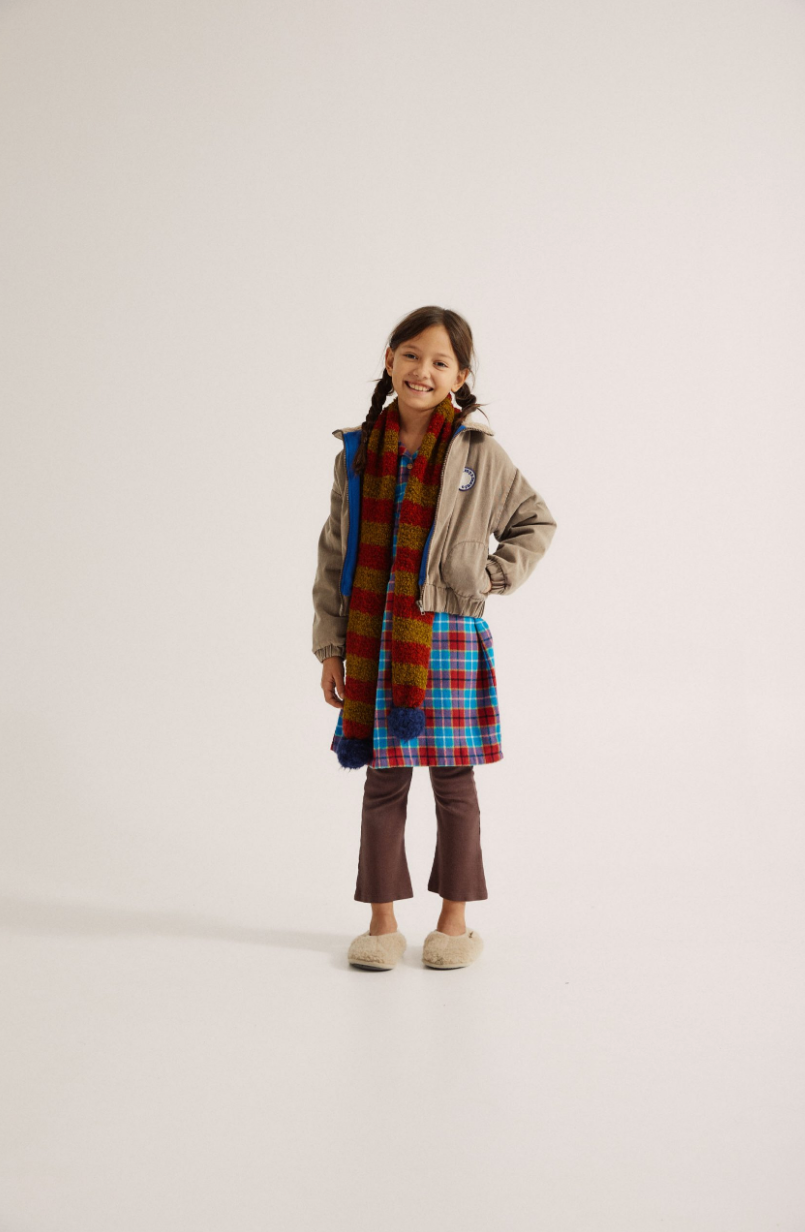 Red Striped Kids Scarf- The Campamento