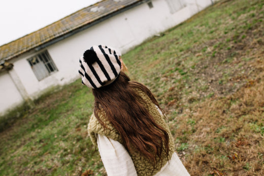 Cleo Beret Parisian Stripes-Bebe Organic
