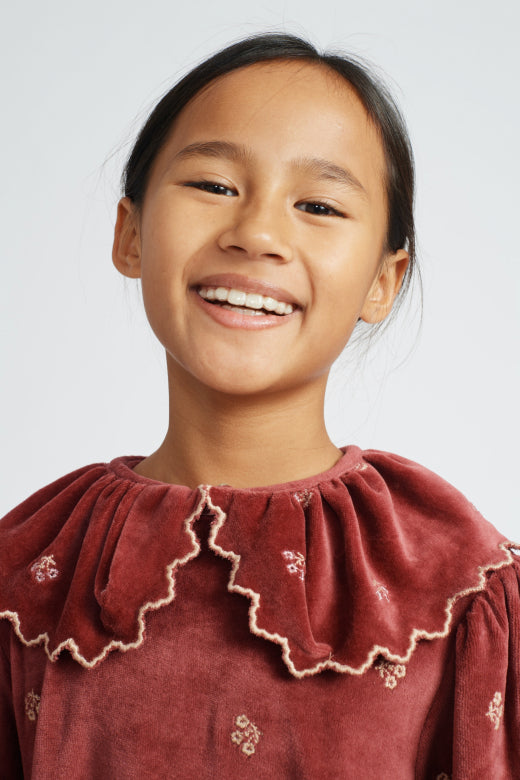 Valeria Dress, Rosewood-Bebe Organic