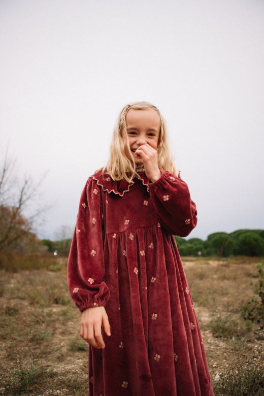 Valeria Dress, Rosewood-Bebe Organic