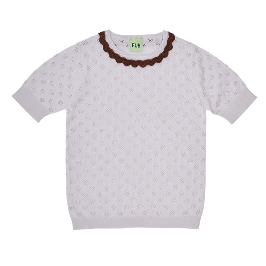Pointelle T-shirt, Ametyst - Fub