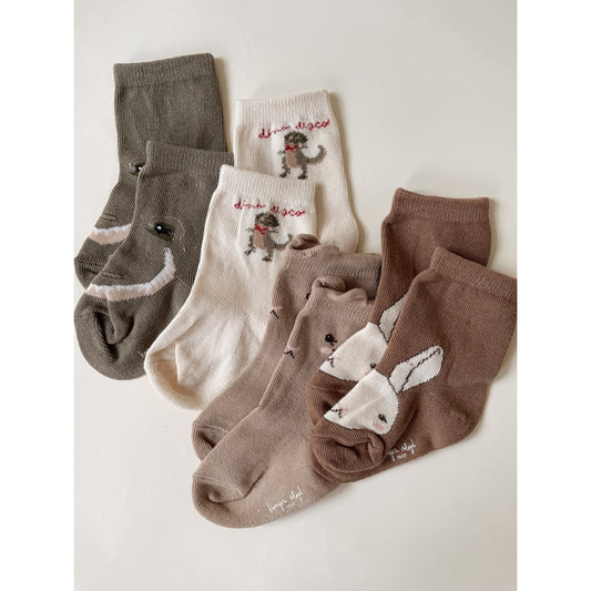 2 Pack Animal Jaquard Socks- Konges Slojd