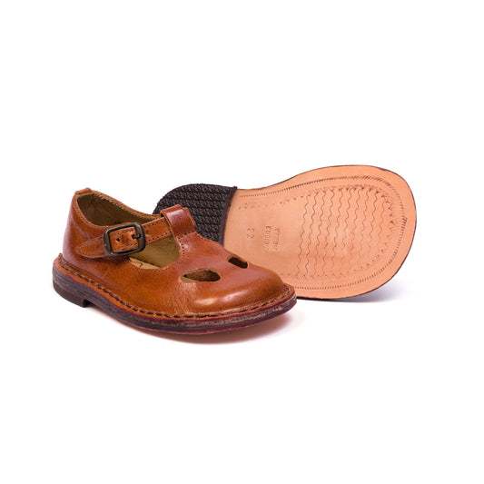 Bruno Cut Out Sandals in Vachetta Lux Cuoio - PèPè