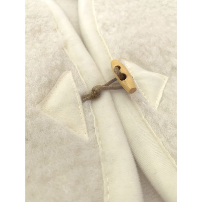 Wool Teddy Fleece Vest , Natural-Alwero
