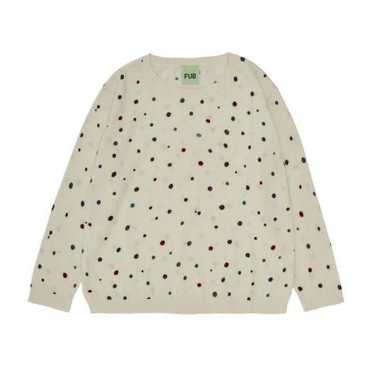 Printed Blouse, ecru/dotecru/dark navy- Fub