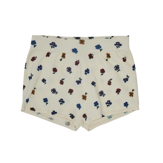 Printed Beach Shorts, ecru/flower- Fub