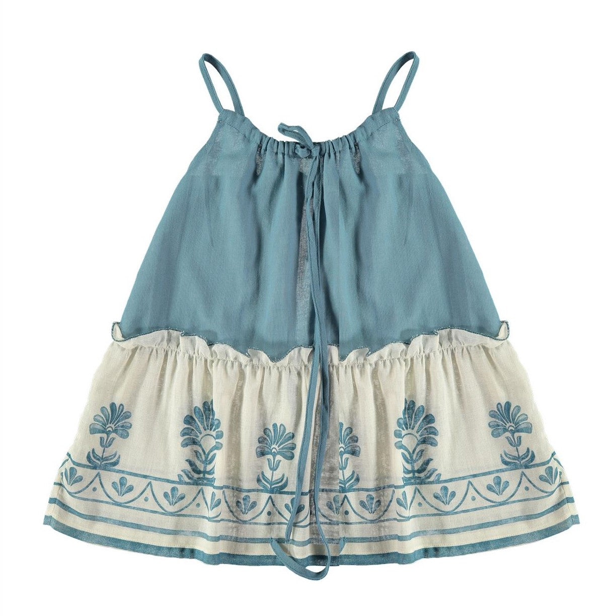 Blouse Aphrodite ,Blue Egeo- Belle Chiara