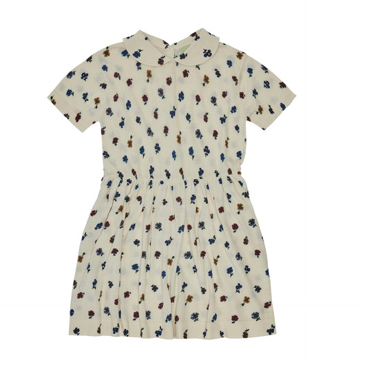 Printed Dress, ecru/flower- Fub