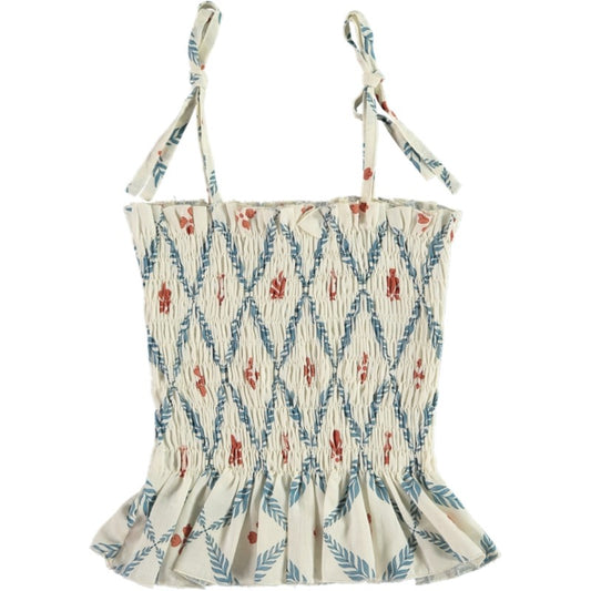 Top Athena Ruffle ,Laurel Diamond- Belle Chiara