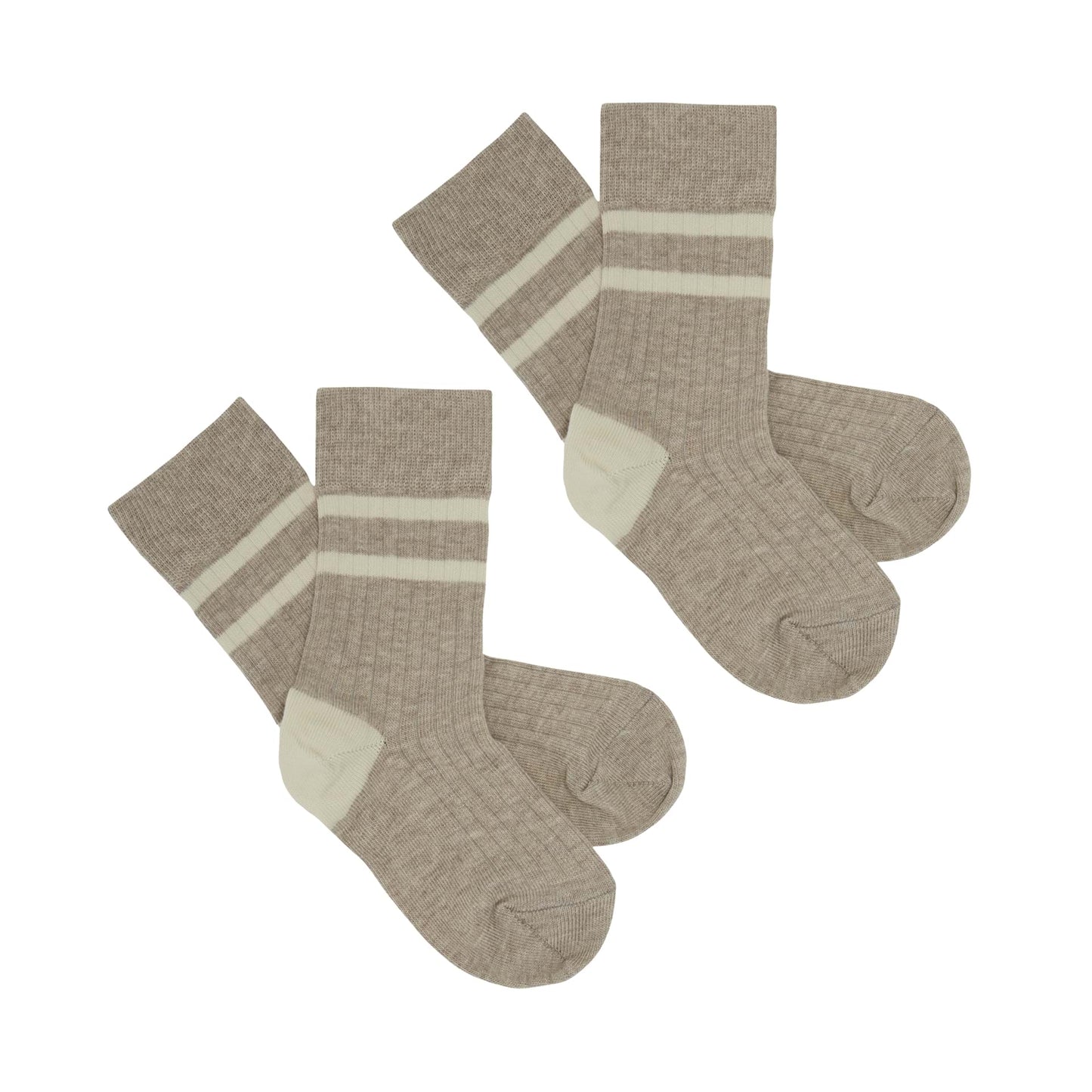 Rib Socks, light beige melange - Fub