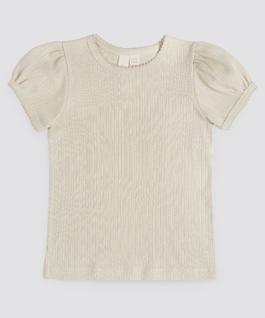 Pointelle organic T-shirt-Little Cotton Clothes