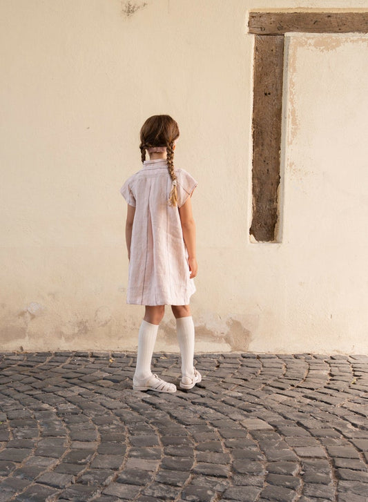 The Kitchen dress in linen-Frou Frou Kids