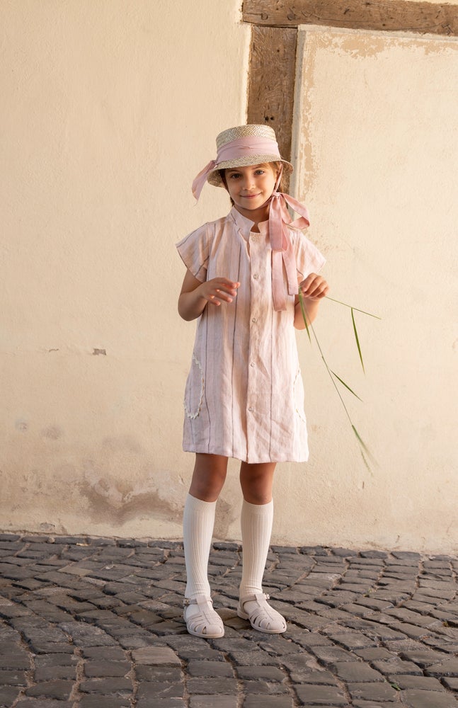 The Kitchen dress in linen-Frou Frou Kids