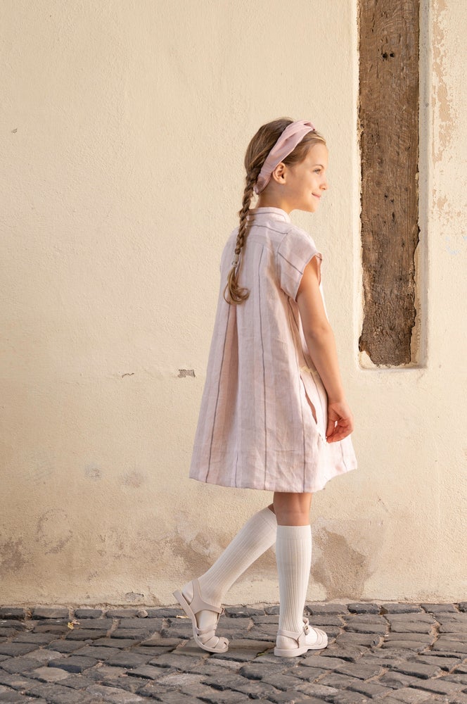 The Kitchen dress in linen-Frou Frou Kids