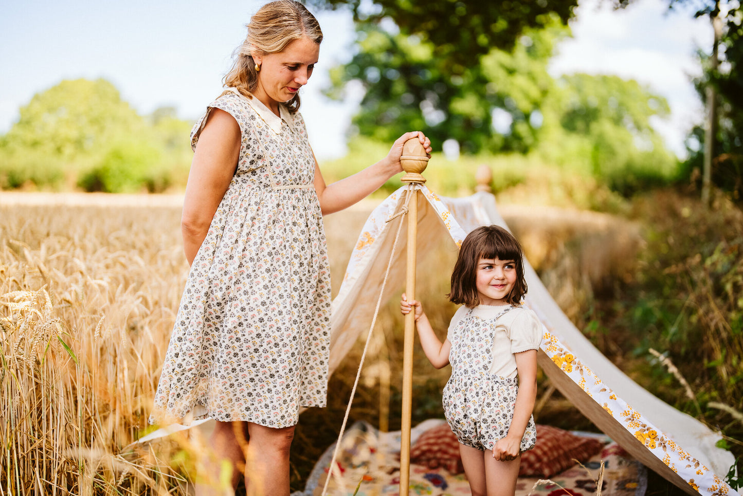 Dhalia Romper Achillea floral-Little Cotton Clothes
