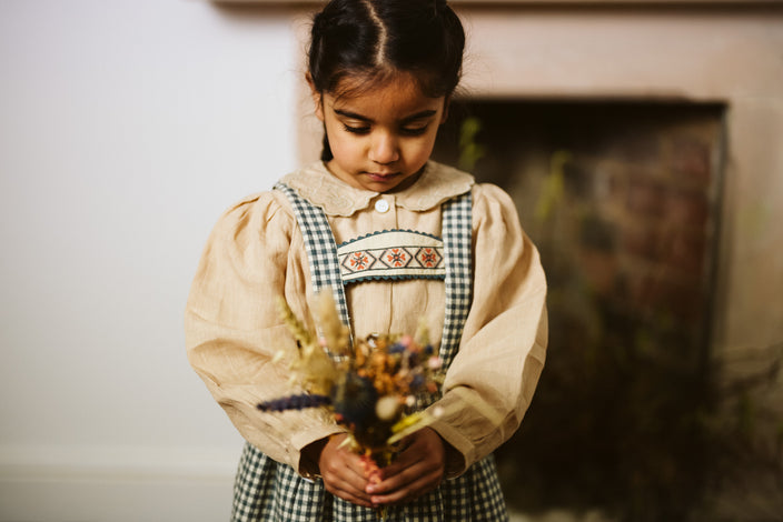 Ruby Linen Blouse Nutmeg -Little Cotton Clothes