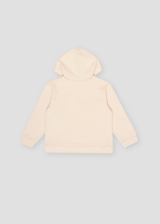 LOGO FLOCK HOODIE SAND-The New Society