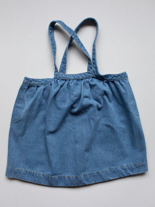The Oversized Denim Pinafore-The Simple Folk
