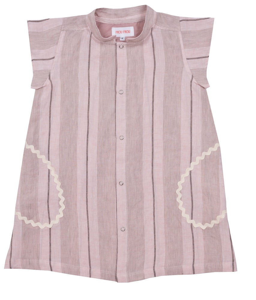 The Kitchen dress in linen-Frou Frou Kids