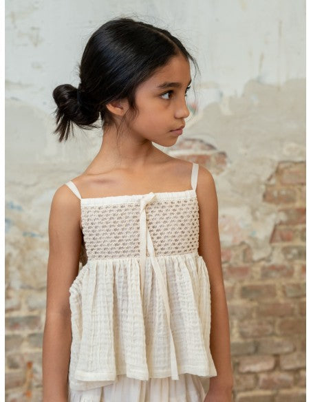 Top Adjustable Strap ,Ecru-Belle Chiara