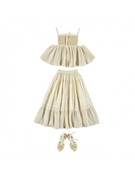 Top Adjustable Strap ,Ecru-Belle Chiara