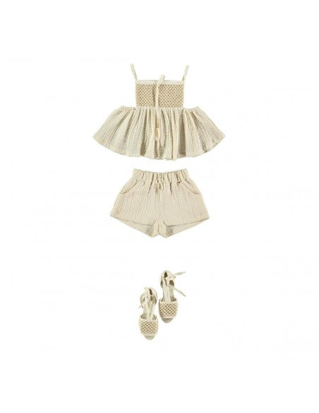 Top Adjustable Strap ,Ecru-Belle Chiara