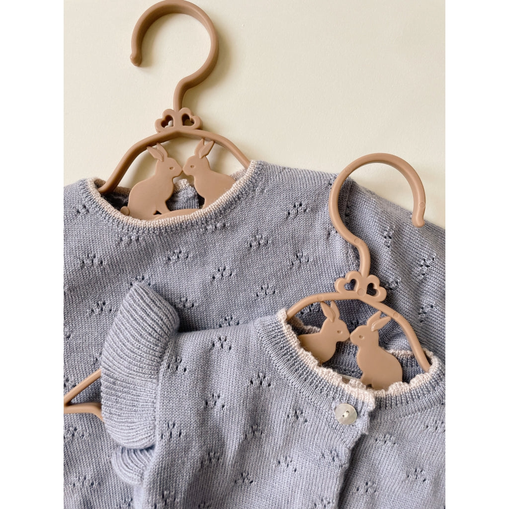 Valkan Pointelle Knit Cardigan ,Monument- Konges Slojd