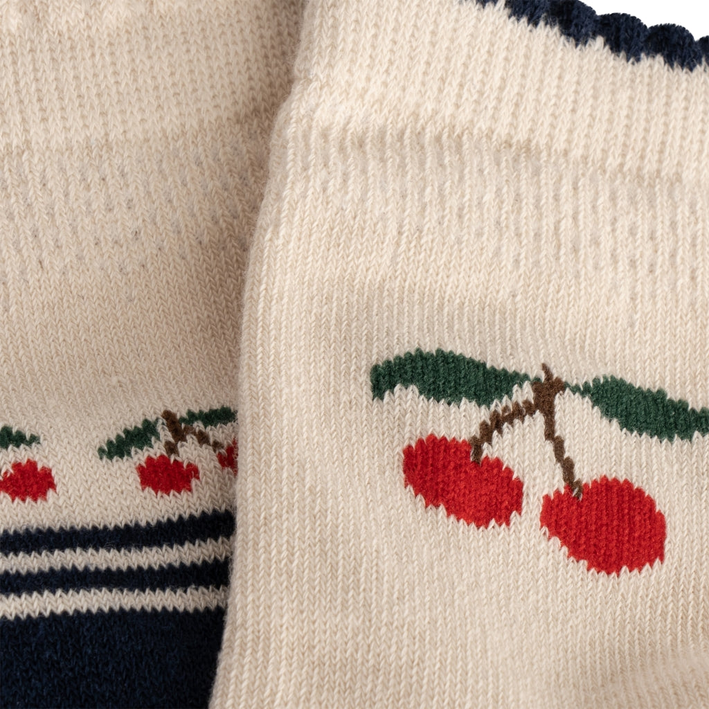 2 Pack Cherry Socks ,Cherry Mix- Konges Slojd