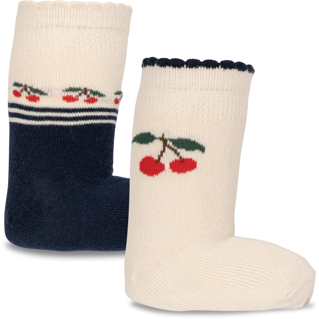 2 Pack Cherry Socks ,Cherry Mix- Konges Slojd