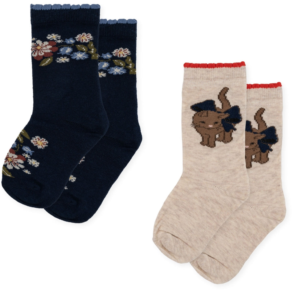 2 Pack Lapis Socks ,Cat- Konges Slojd