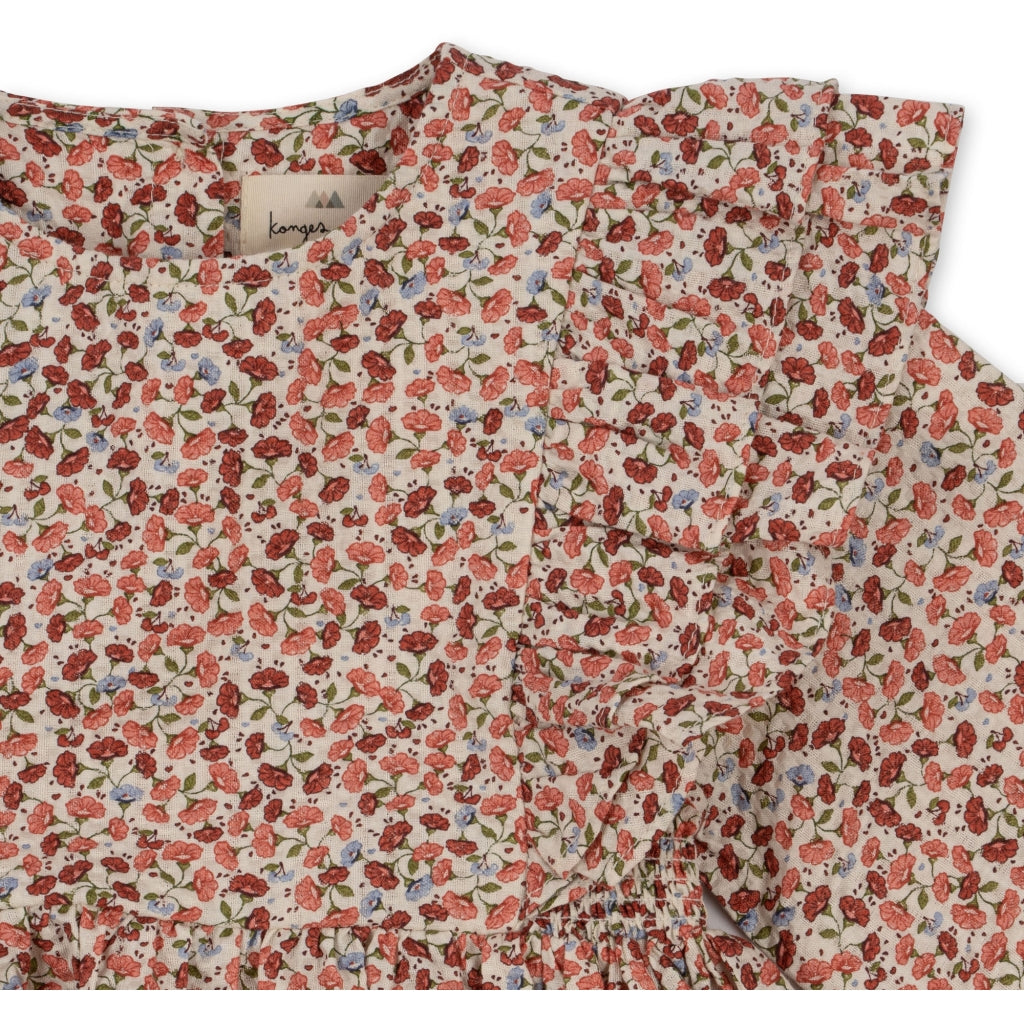Bitsy Frill Dress , Flor De Amor- Konges Slojd