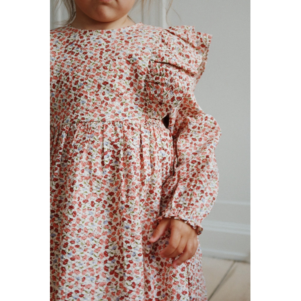 Bitsy Frill Dress , Flor De Amor- Konges Slojd