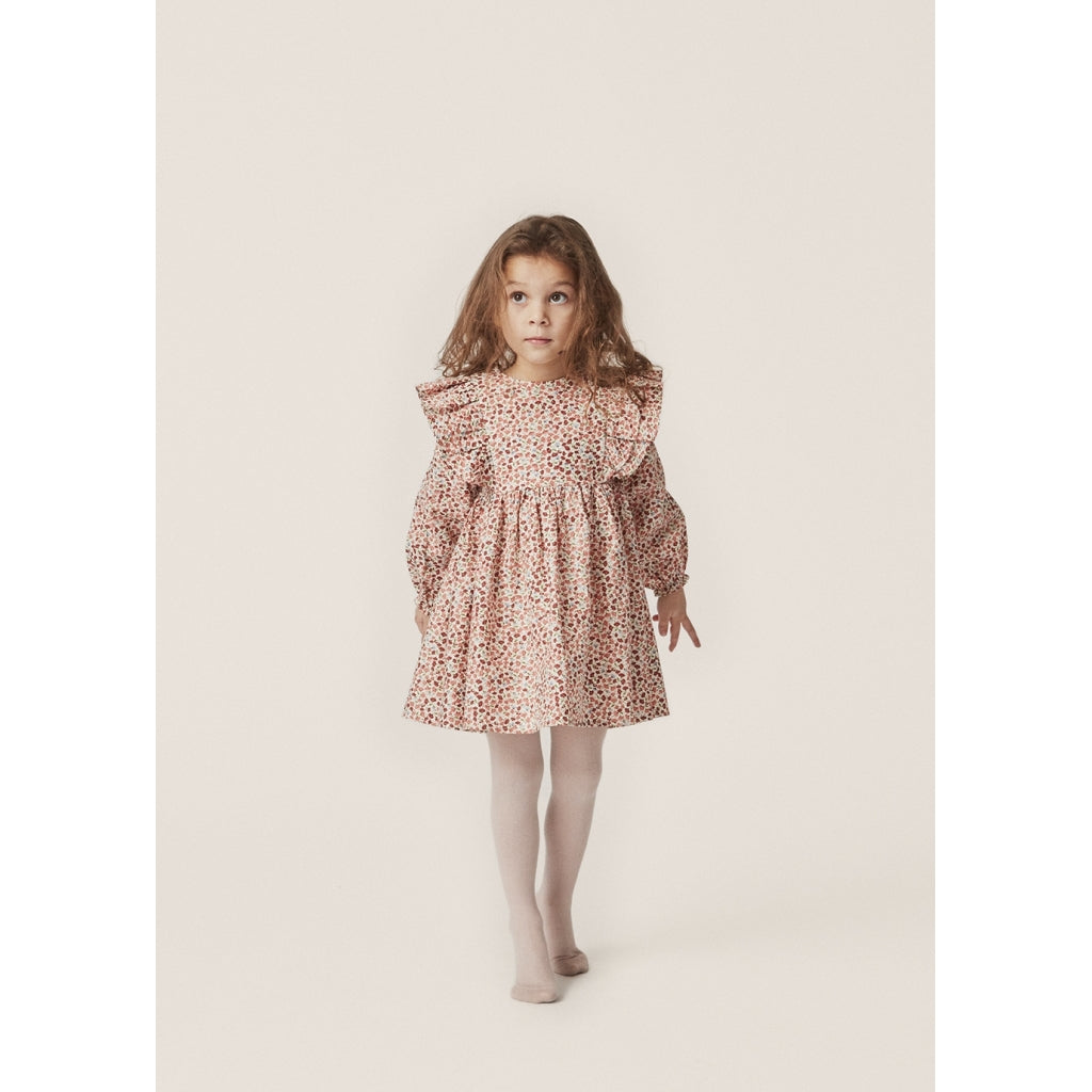 Bitsy Frill Dress , Flor De Amor- Konges Slojd