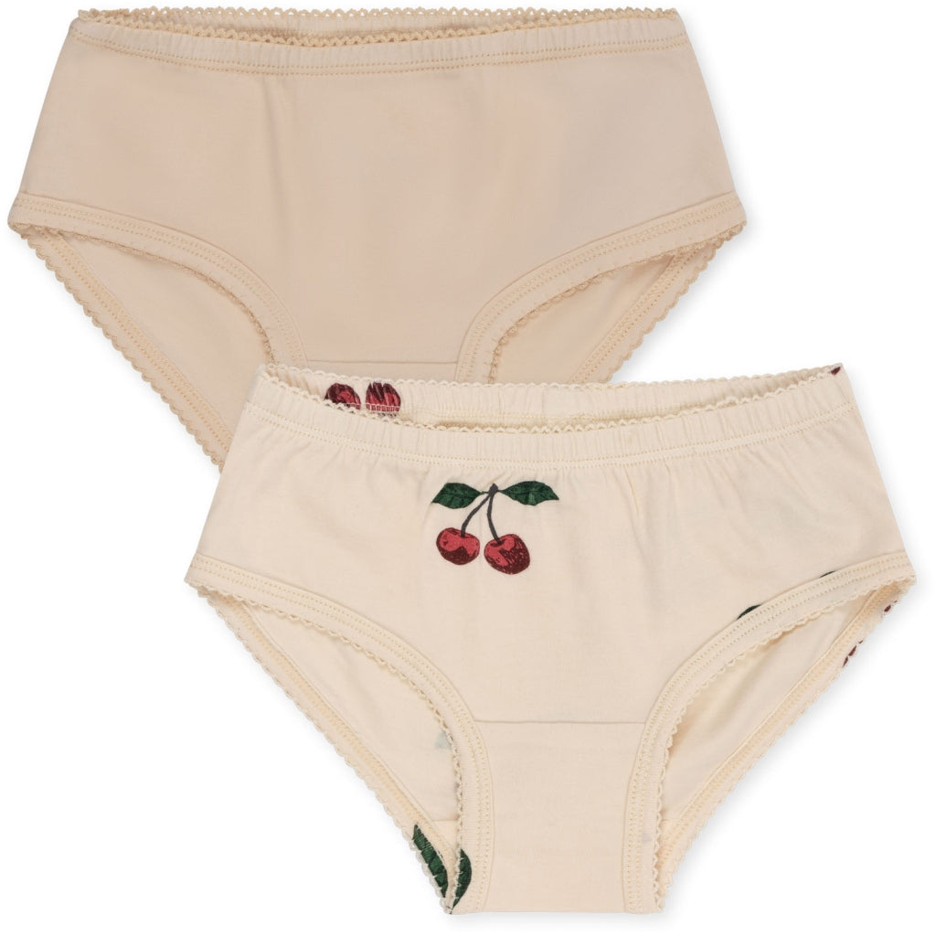 2 Pack Basic Underpants,ma grande cerise/nouvelle peach- Konges Slojd