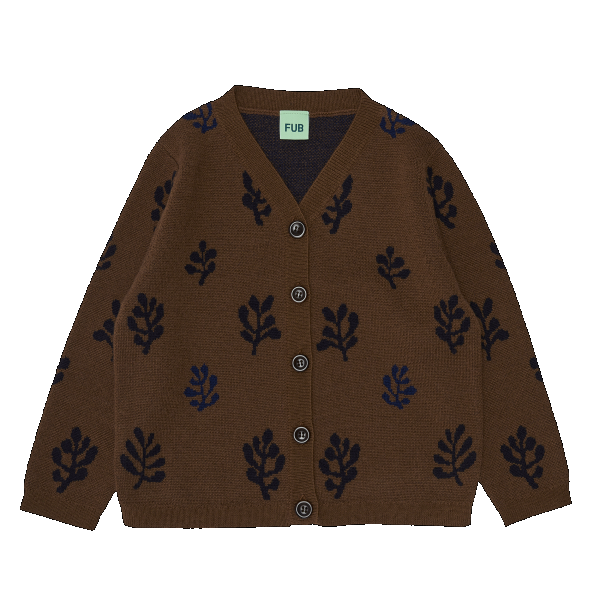 Jaquard Cardigan, amber- Fub