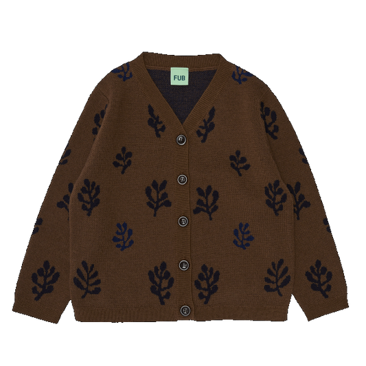 Jaquard Cardigan, amber- Fub
