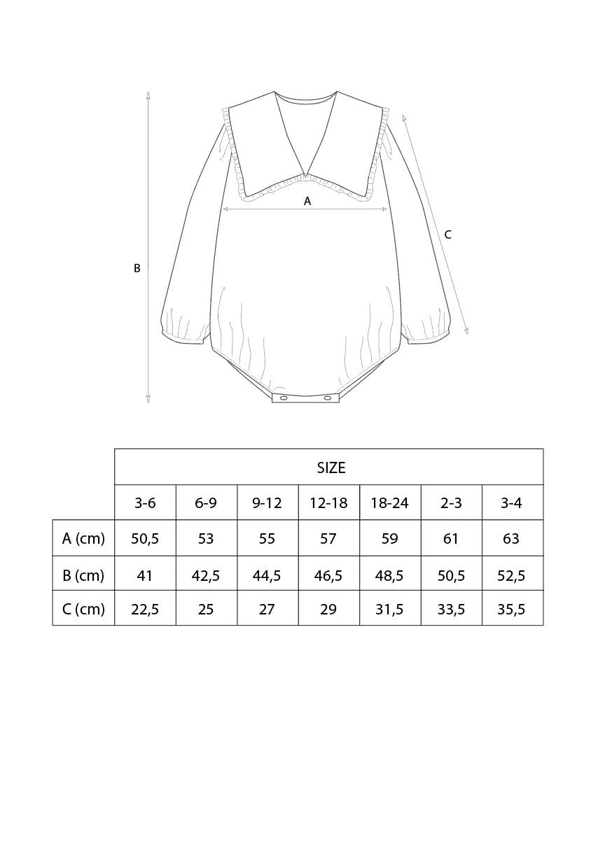 1.1 Off-white romper suit with oversized bib collar-Popelin