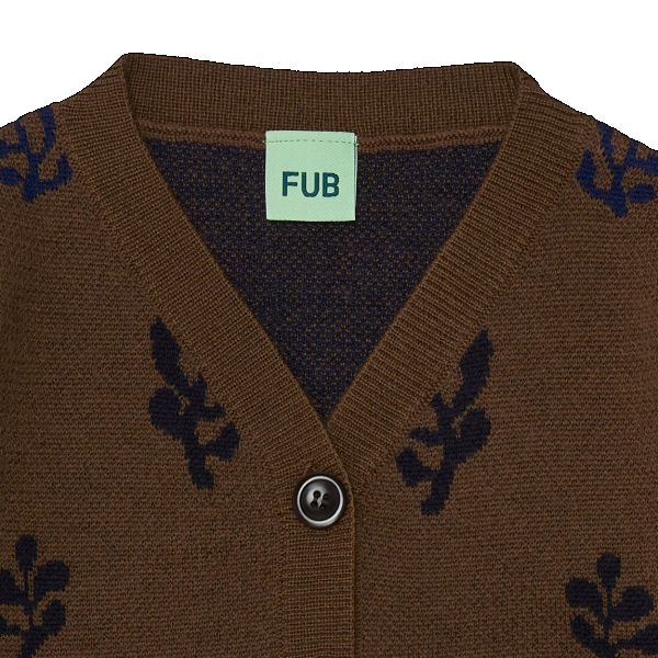 Jaquard Cardigan, amber- Fub