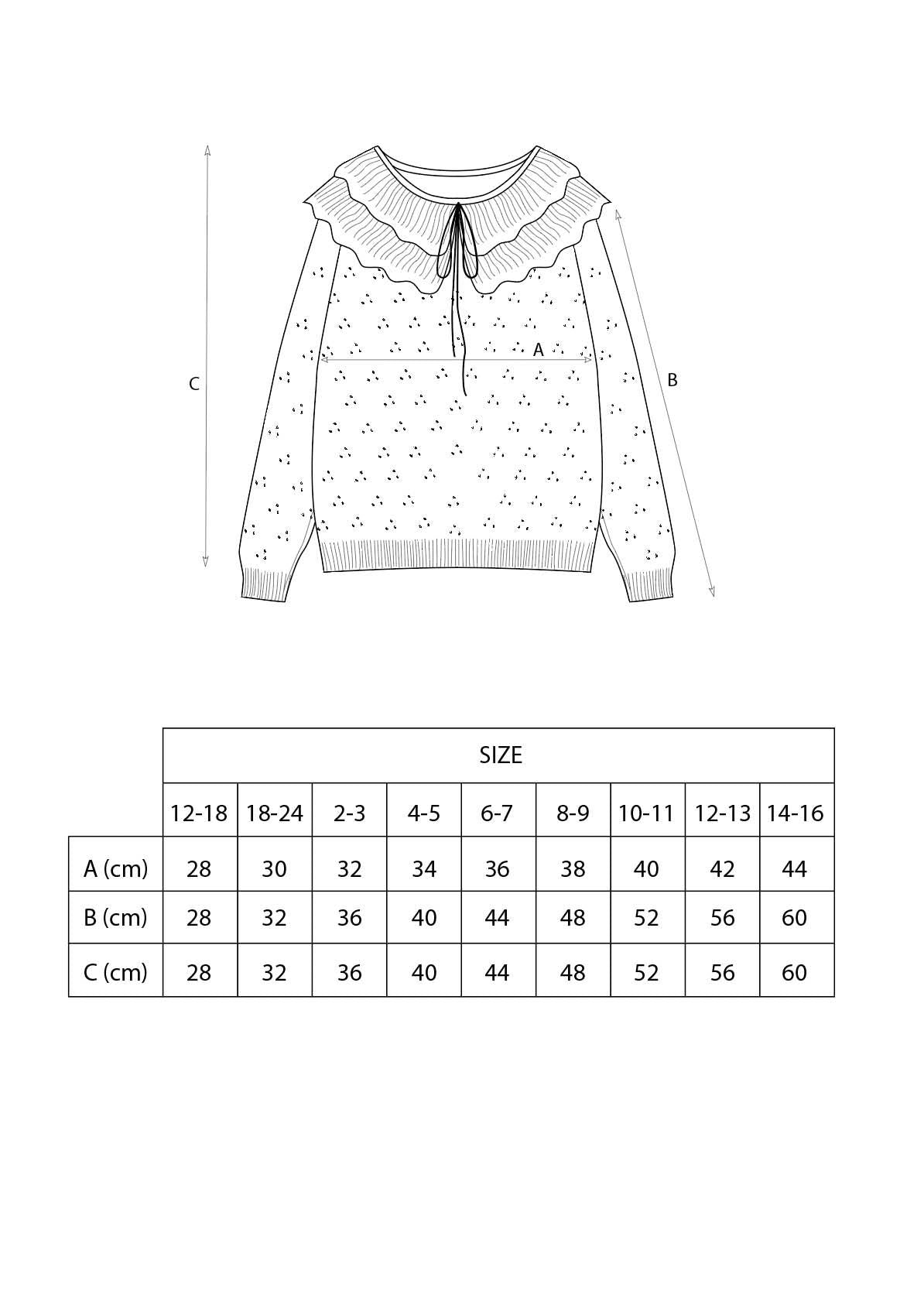 16.2 Beige knitted jersey with double frill collar-Popelin