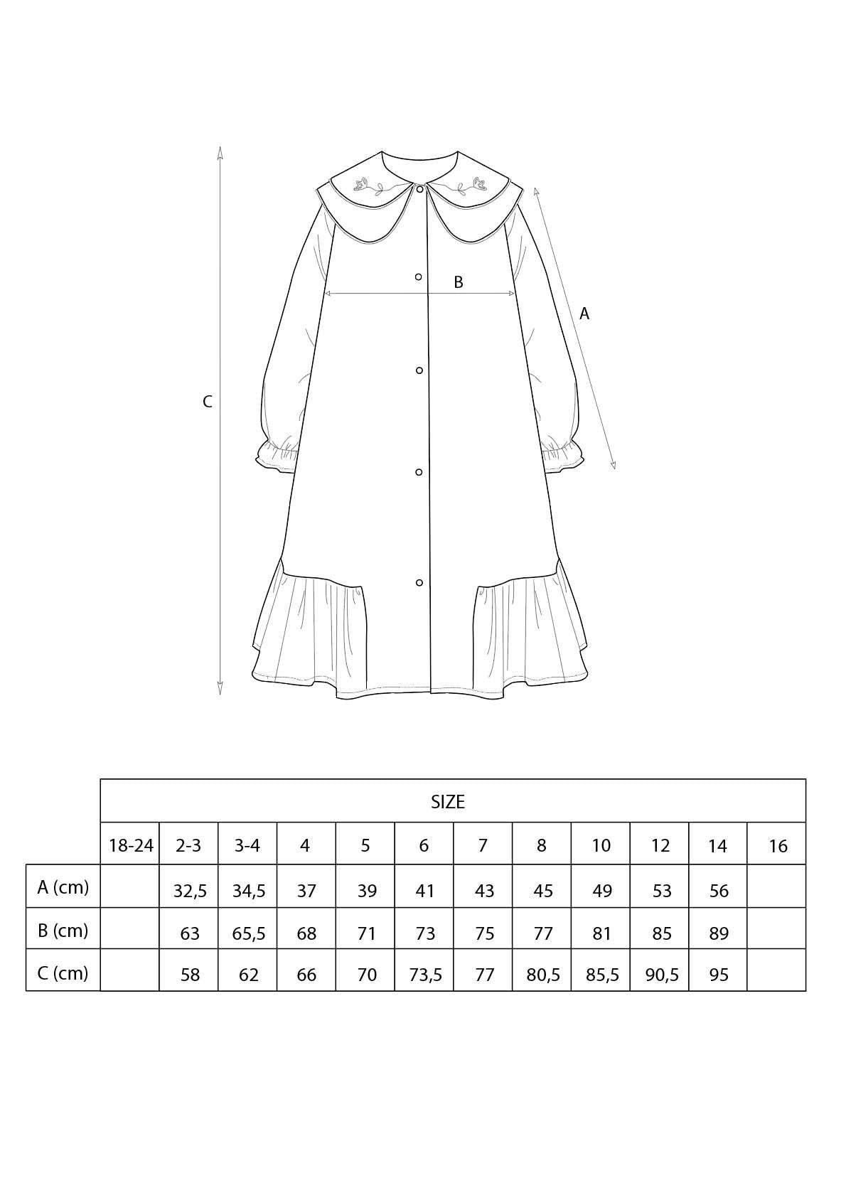 30.3 Taupe dress with double embroidered collar-Popelin