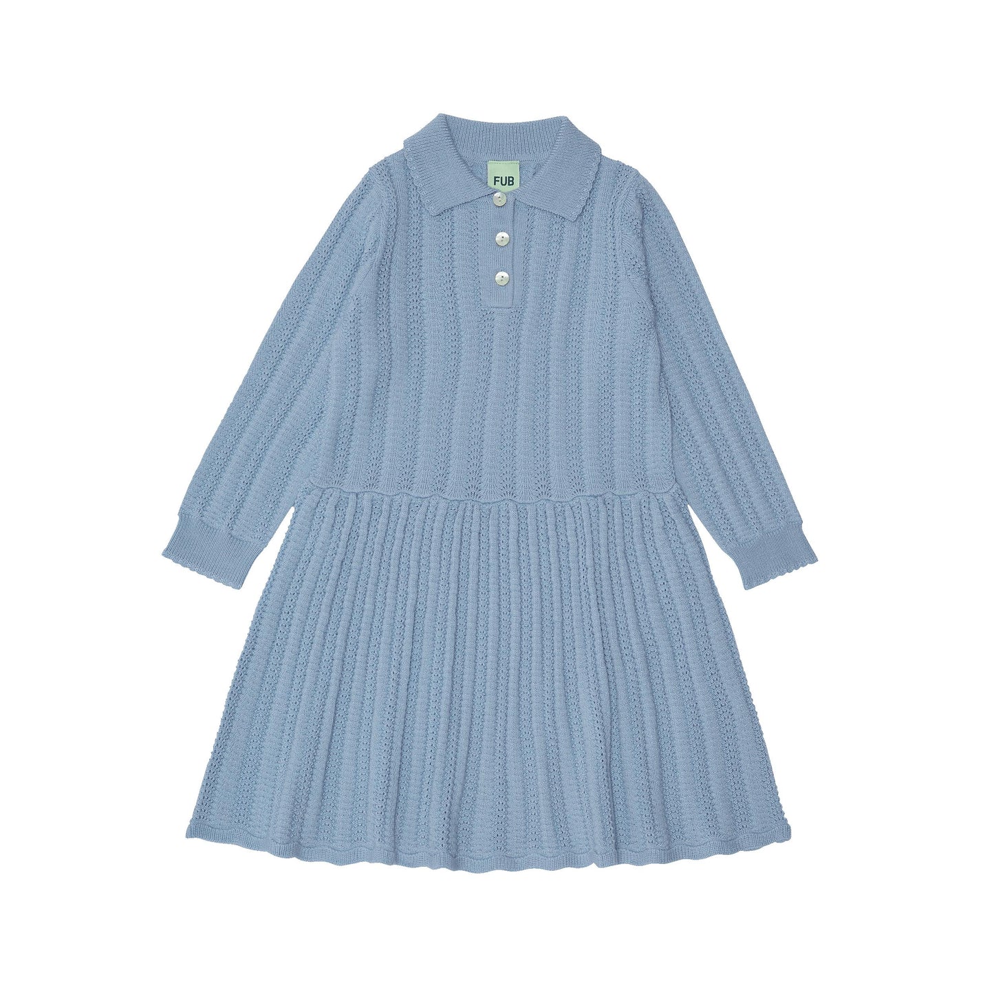 Pointelle Dress, Sky - Fub
