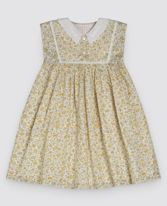 Olivia Dress meadow floral in sherbert-Little Cotton Clothes