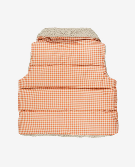 Vichy Padded Vest, gingham - Tiny Cottons