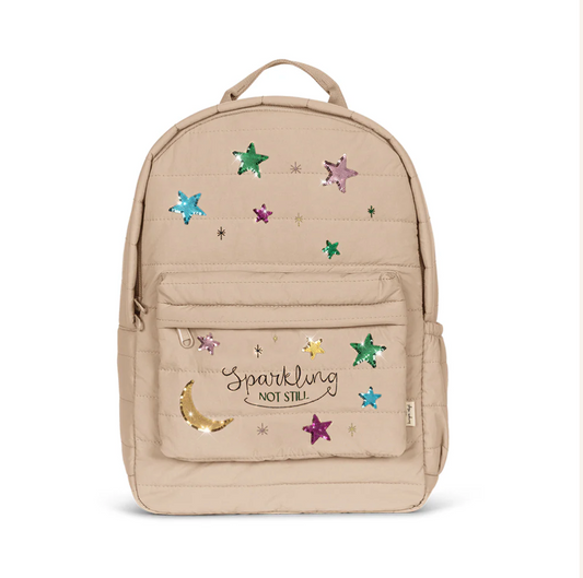 Juno Quilted Sequin Backpack Midi ,Frappé- Konges Slojd