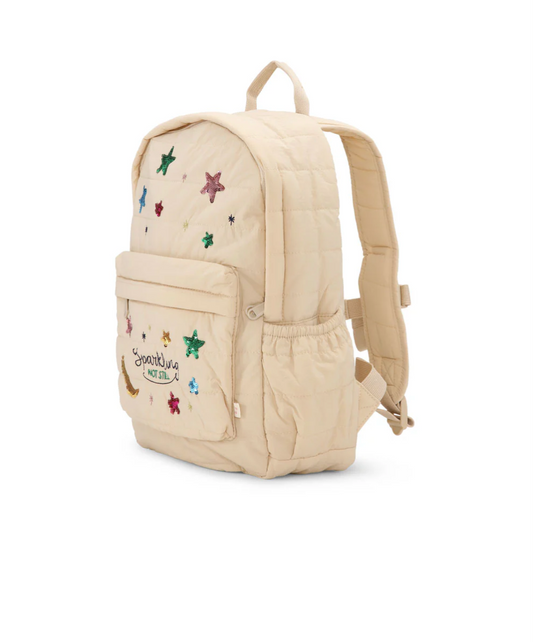 Juno Quilted Sequin Backpack Midi ,Frappé- Konges Slojd