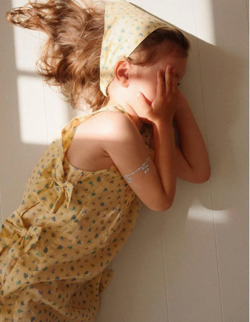 Pacey Bow Dress, Bloomie Butter- Konges Slojd