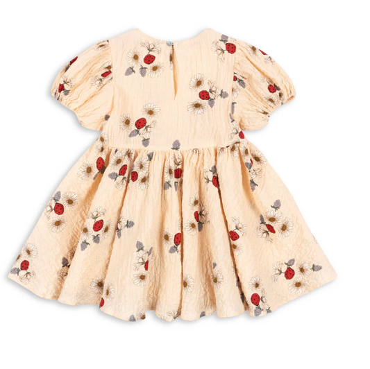 Vida puff sleeve dress gots,ladybug- Konges Slojd