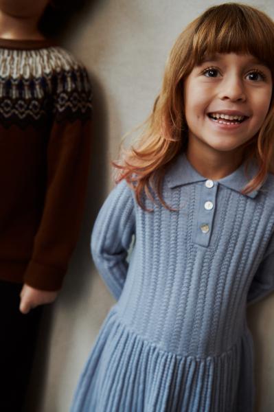 Pointelle Dress, Sky - Fub