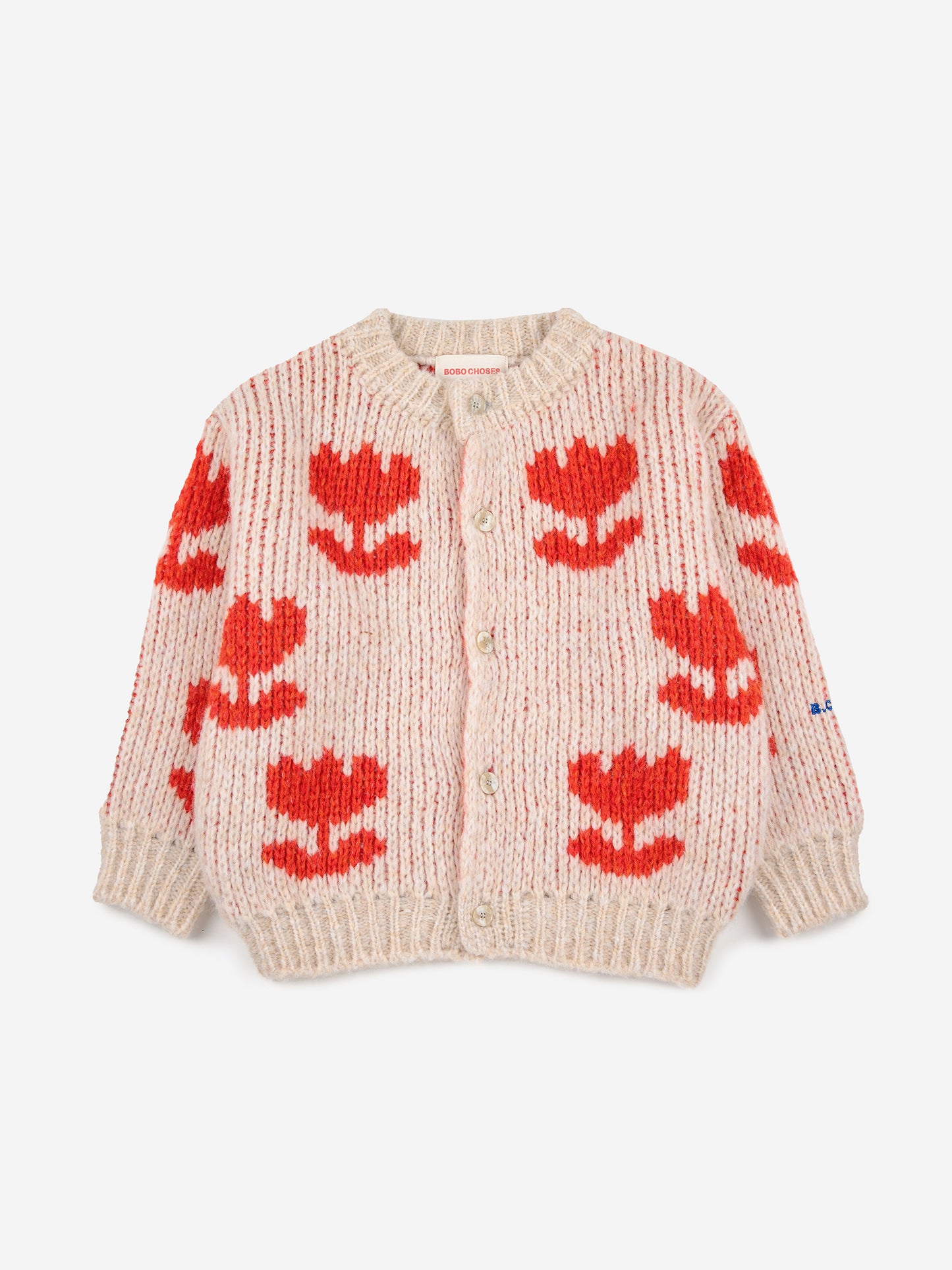 Retro Flowers all over jacquard cardigan