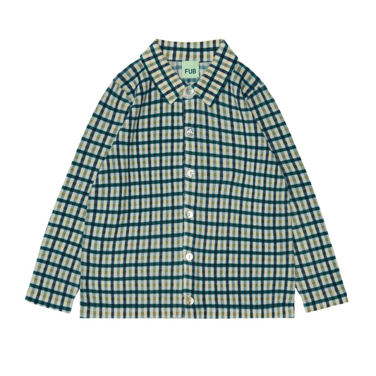 Printed Shirt, Buttermilk/Teal - Fub Kids